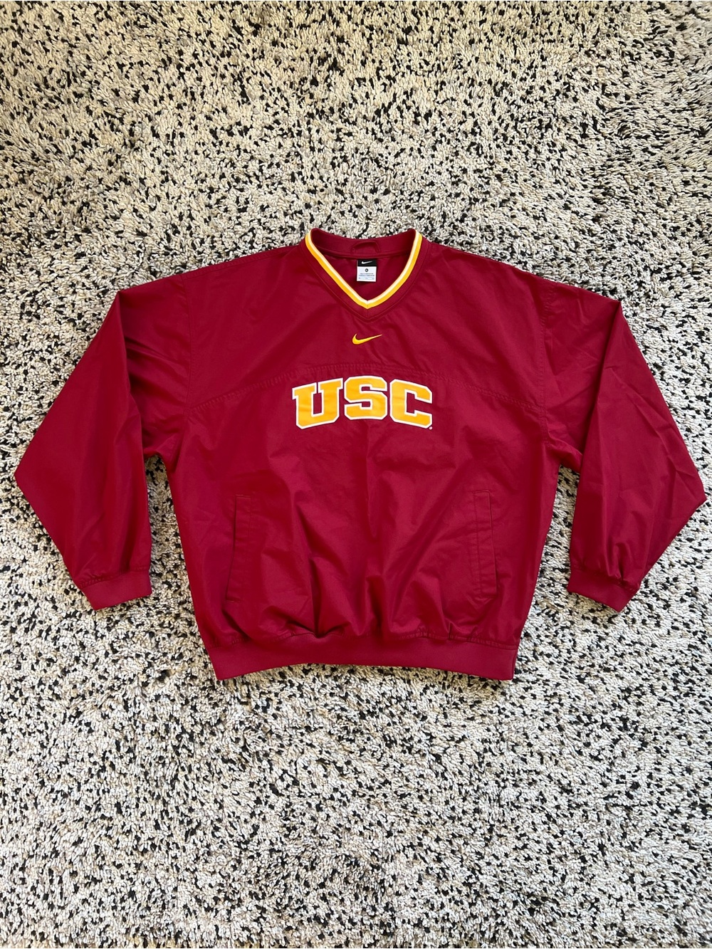Nike USC Trojans Pullover Jacket Windbreaker Athletic Warm Up Men’s Size XL